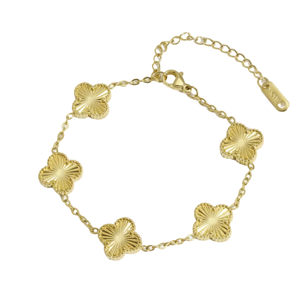 Laser Clover Bracelet - Gold
