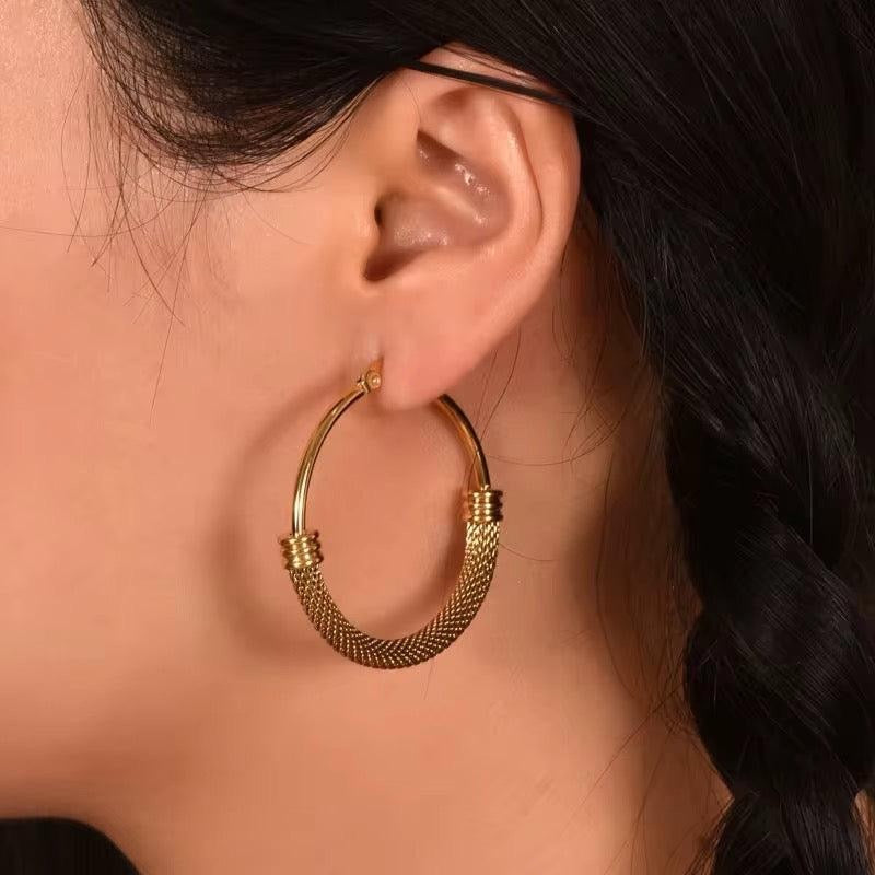 Mesh Earrings | 18kt gold plated