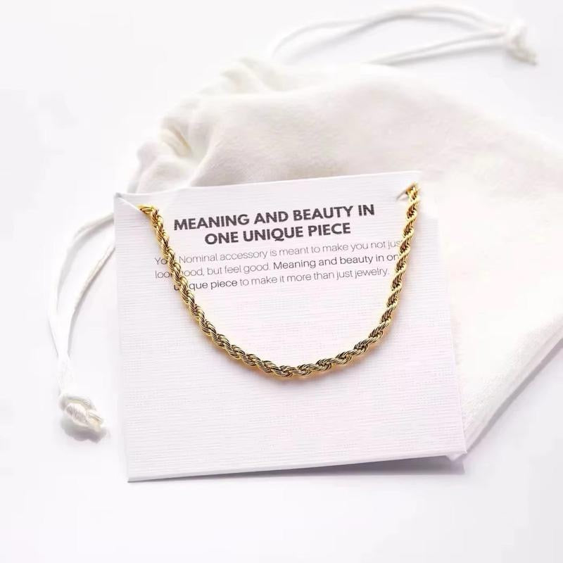 Rope Necklace | 18kt Gold Plated