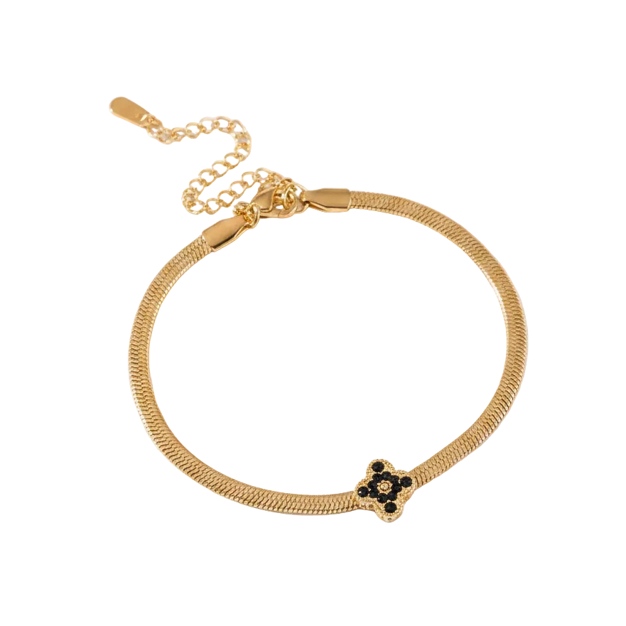 Eyla Clover Bracelet - Black