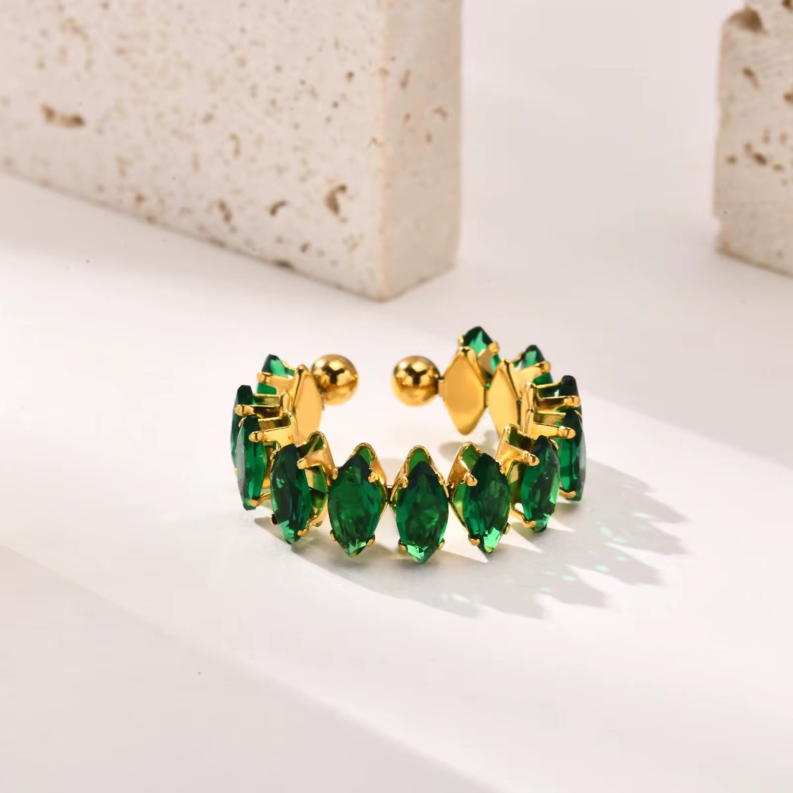 Mina Adjustable Ring | 18kt gold plated