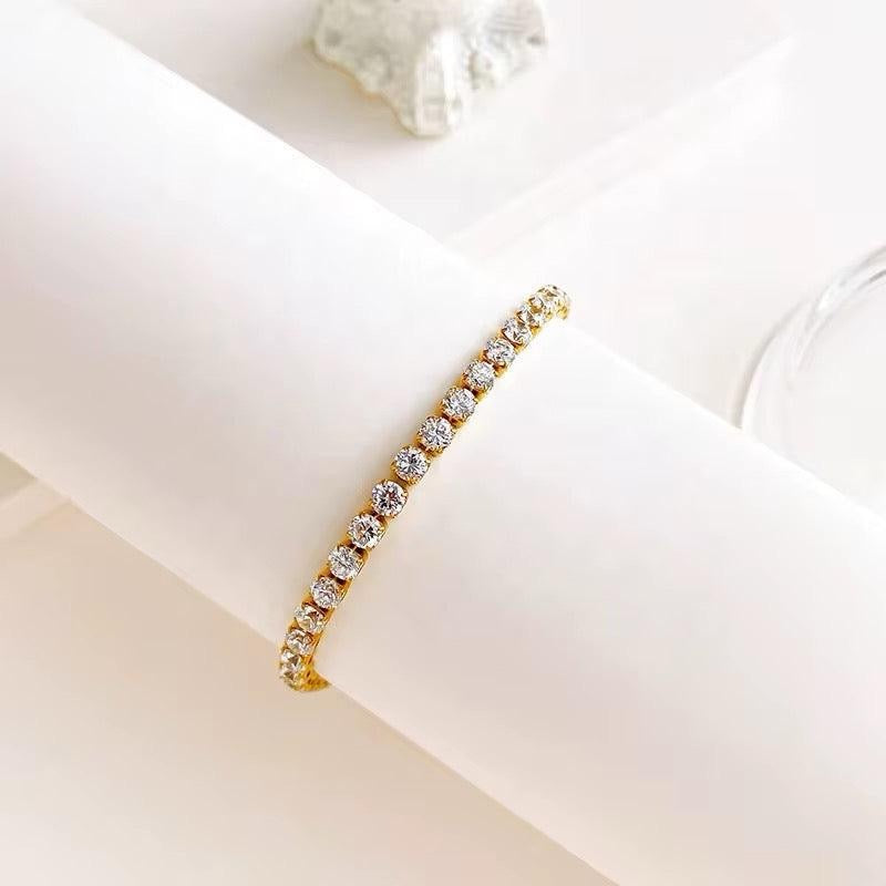 Cubic Tennis Bracelet | 18kt gold plated